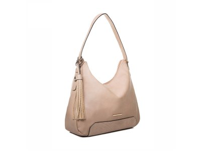 Elegantní dámská crossbody kabelka béžová